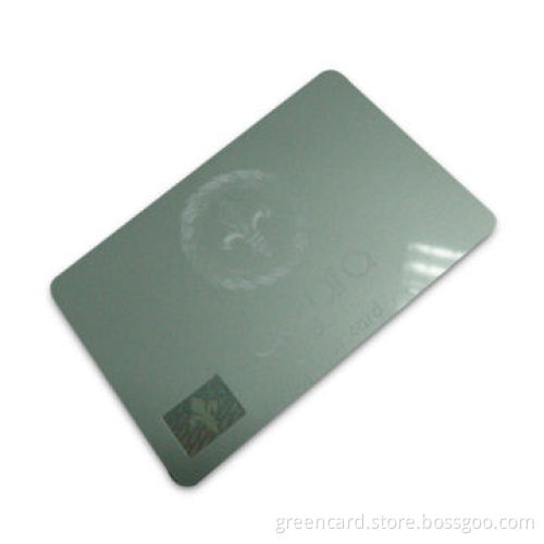Silver Card with 4-color Offset Printing, Used in Banking, Telecommunications, and Insurance